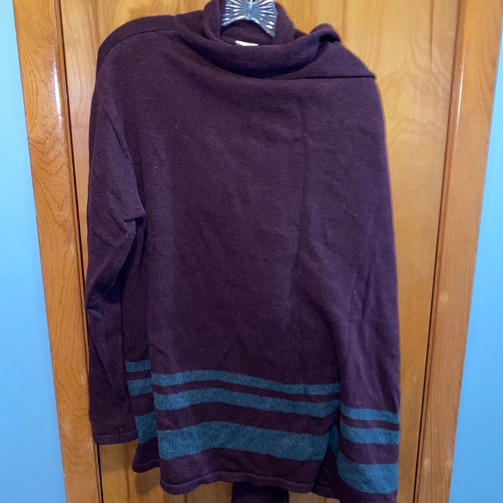 CAbi, Port Fringe Wrap Cardigan sweater, XL